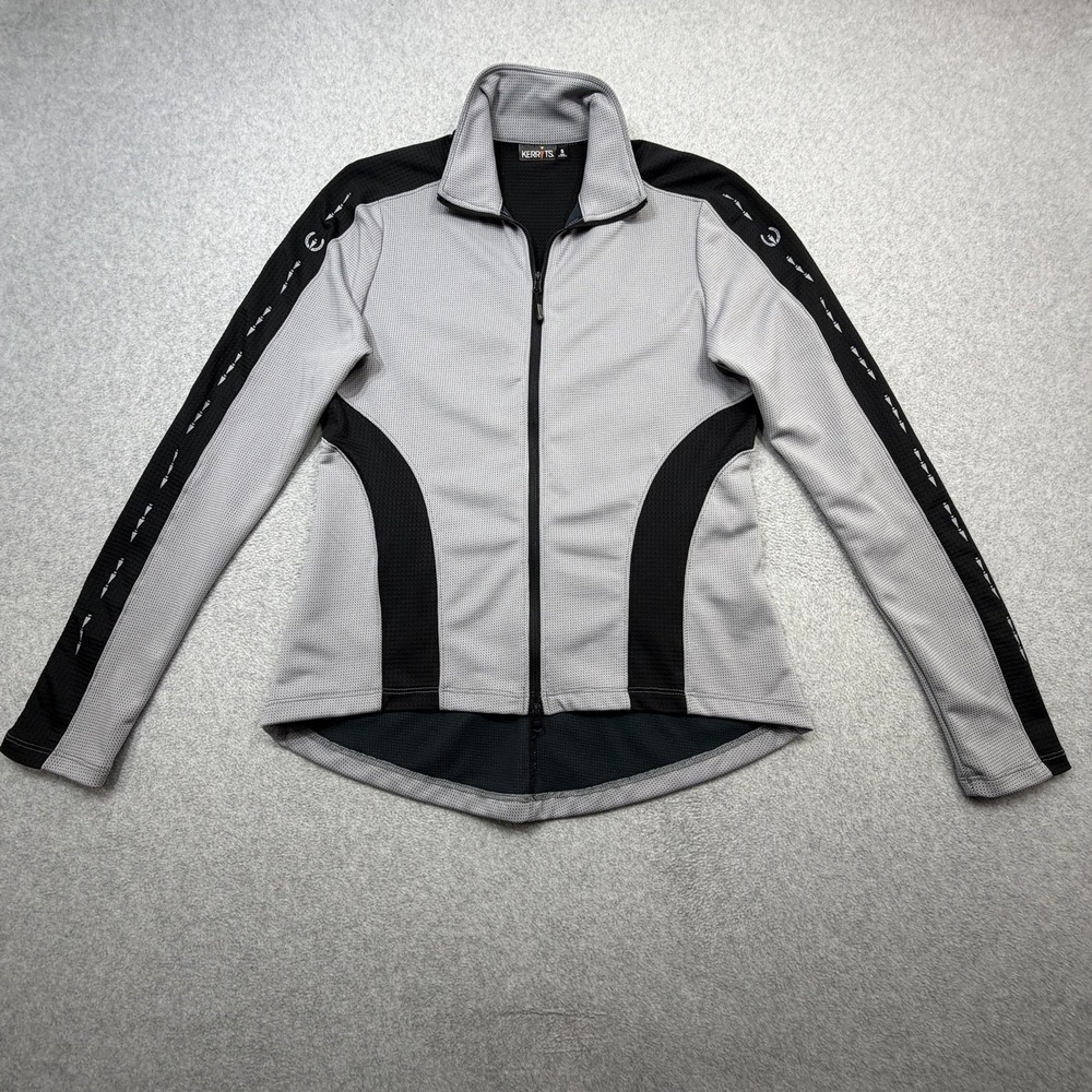 Kerrits Jacket Womens Small Gray Full Zip Track Mesh Riding Equestrian Pockets